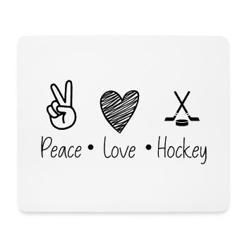 Eishockey - Mousepad (Querformat) - Weiß - Vorne