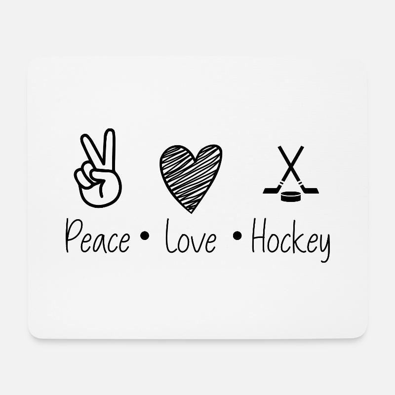 Eishockey - Mousepad (Querformat) - Weiß
