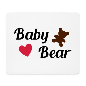 Baby bear (bear, heart) - Mouse Pad (horizontal) - white - Front