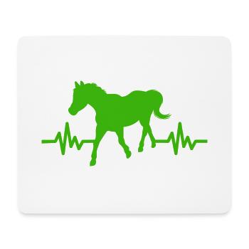Herzschlag - Pferd Hengst Stute Ross Reitsport - Mousepad (Querformat) - Weiß - Vorne