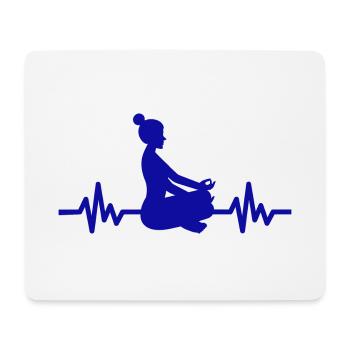 Heartbeat Gymnastique - Méditation Gymnastique Yoga - Tapis de souris (format paysage) - blanc - Devant
