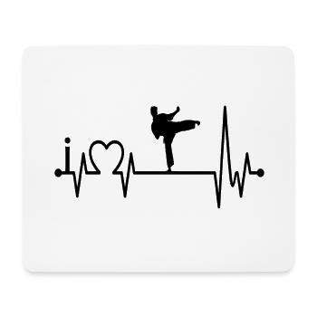 J'adore le karaté - cadeau Shotokan Nippon Kyokushin - Tapis de souris (format paysage) - blanc - Devant