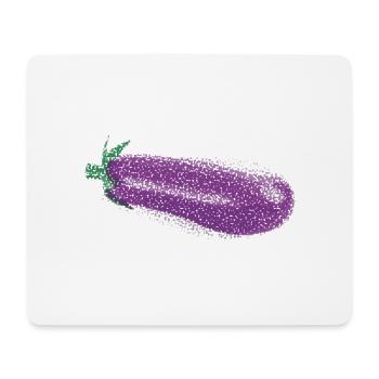 aubergine - Tapis de souris (format paysage) - blanc - Devant