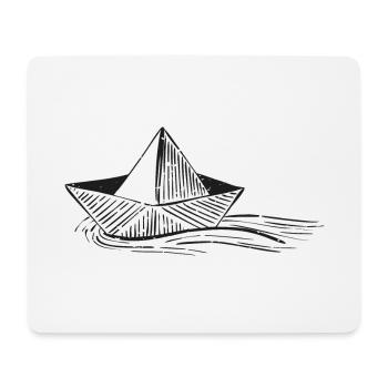 Boot Schiff Papierboot Geschenk Segelboot Kapitän - Mousepad (Querformat) - Weiß - Vorne
