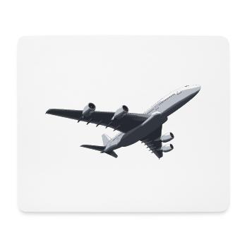 Flugzeug Passagierflugzeug Düsenflugzeug - Mousepad (Querformat) - Weiß - Vorne
