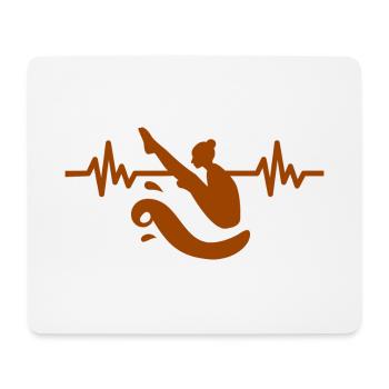 Heartbeat diver - athlète de sports nautiques - Tapis de souris (format paysage) - blanc - Devant