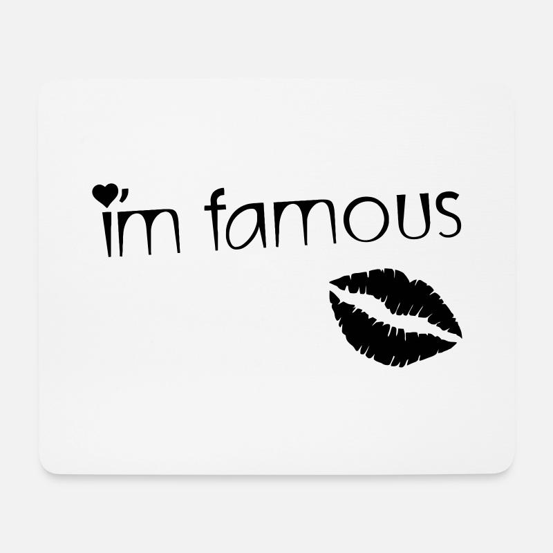 I'M FAMOUS - Mouse Pad (horizontal) - white