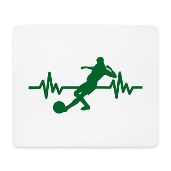 Herzschlag - Soccer / Sportverein Kicker Fußball - Mouse Pad (horizontal) - white - Front