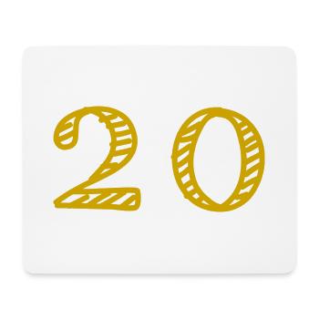 20. 20 ANS. 20e ANNIVERSAIRE. ANNIVERSAIRE 20 ANS. - Tapis de souris (format paysage) - blanc - Devant