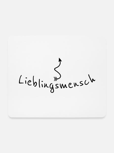 Lieblingsmensch - Mousepad (Querformat) - Weiß