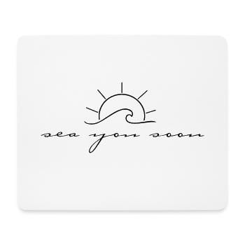 Saying minimalist design travel holiday sea - Mouse Pad (horizontal) - white - Front