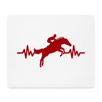 Heartbeat - Étalon Cheval Jument Ross Equestrian - Tapis de souris (format paysage) - blanc - Devant