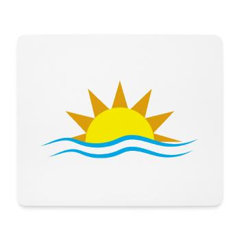 Sunset sun - Mouse Pad (horizontal) - white - Front