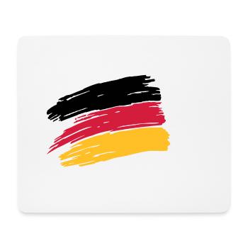 PINSELSTRICH DEUTSCHLAND FAHNE GER - Mousepad (Querformat) - Weiß - Vorne