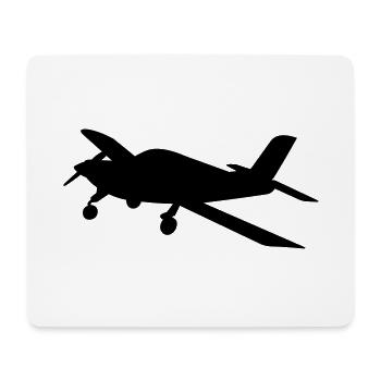 Pilote d'avion Morane volant - Tapis de souris (format paysage) - blanc - Devant