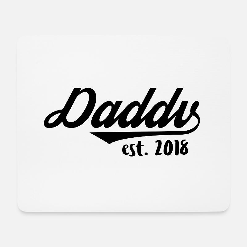 zum Papa 2018 Papa Schwangerschaft Geburt geförder - Mousepad (Querformat) - Weiß
