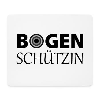 Bogenschiessen Zielscheibe Bogenschuetzin - Mousepad (Querformat) - Weiß - Vorne