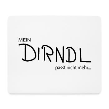 Dirndl Wiesn Frau Tracht - Mousepad (Querformat) - Weiß - Vorne