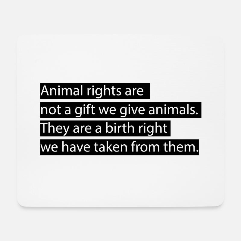 Animal rights. - Mousepad (Querformat) - Weiß