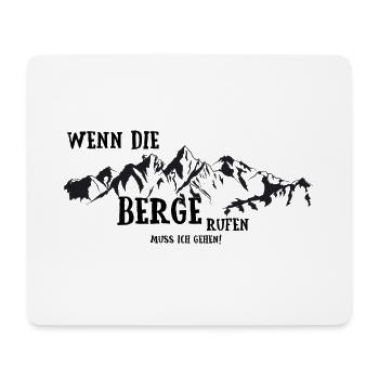 Berg Wandern Alpen Berge Bergsteiger Geschenk - Mousepad (Querformat) - Weiß - Vorne