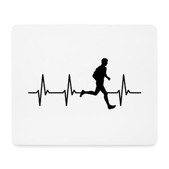 Heartbeat Jogging Running Heartbeat Running Heartbeat - Mouse Pad (horizontal) - white - Front