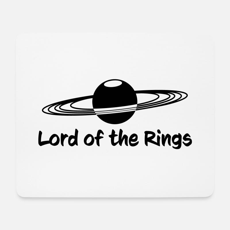 Lord of the Rings – Saturn Ringe Planet - Mousepad (Querformat) - Weiß