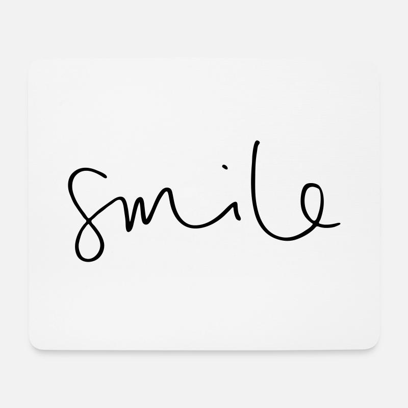 SMILE - Mousepad (Querformat) - Weiß