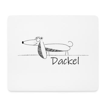 Dackel Hund - Mousepad (Querformat) - Weiß - Vorne
