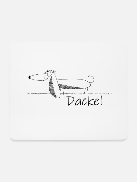 Dackel Hund - Mousepad (Querformat) - Weiß