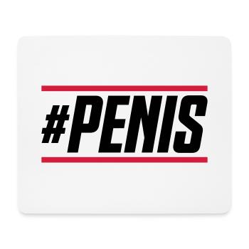 penis hashtag - Mouse Pad (horizontal) - white - Front