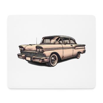 Oldtimer Oldtimer Illustration - Mousepad (Querformat) - Weiß - Vorne