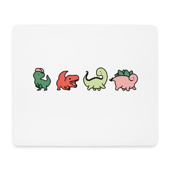 Cute colored dinosaurs - Mouse Pad (horizontal) - white - Front