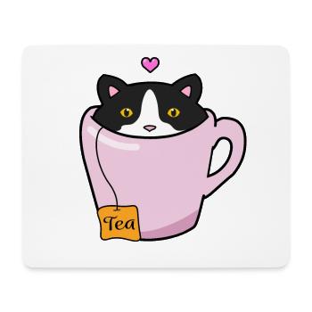 Black and white cat - Mouse Pad (horizontal) - white - Front