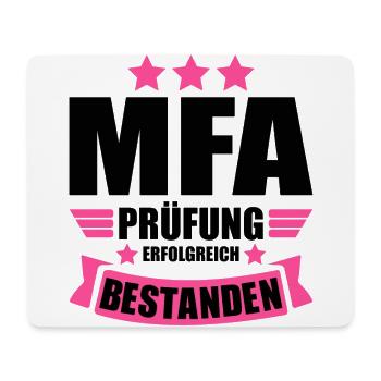 MFA Ausbildung Abschluss Prüfung bestanden - Mousepad (Querformat) - Weiß - Vorne