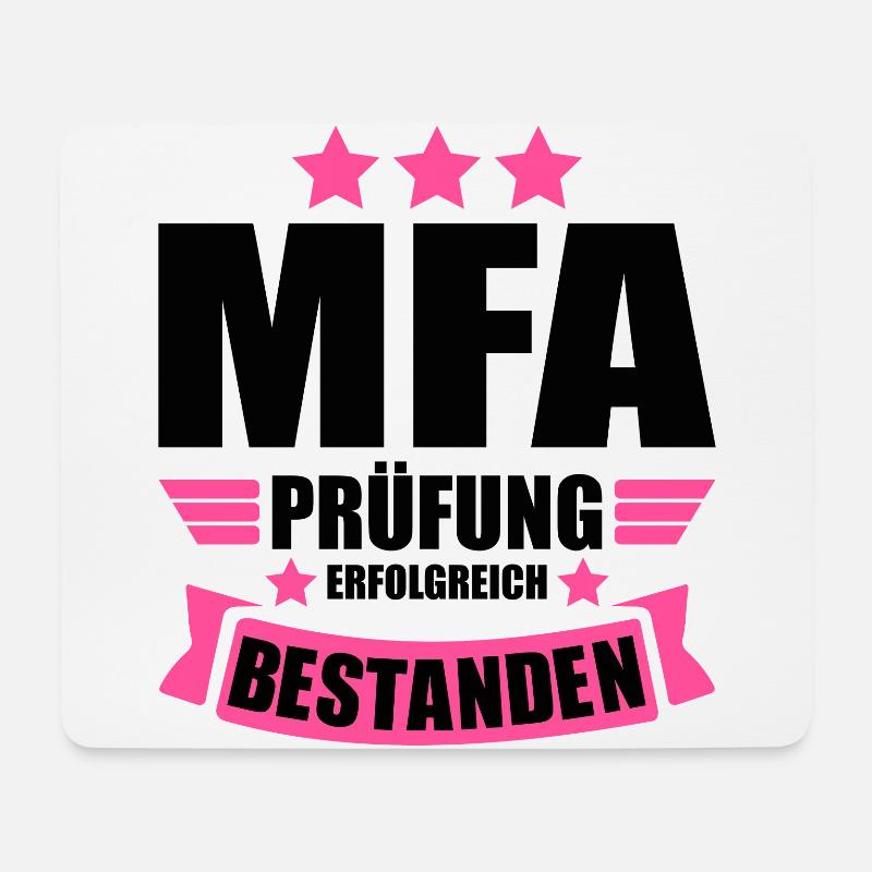 MFA Ausbildung Abschluss Prüfung bestanden - Mousepad (Querformat) - Weiß