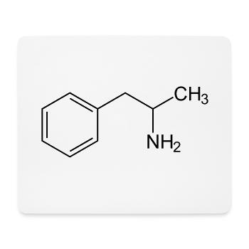 Amphetamin Drogen Strukturformel - Mousepad (Querformat) - Weiß - Vorne