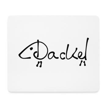 Dachshund lettering Picasso - Mouse Pad (horizontal) - white - Front
