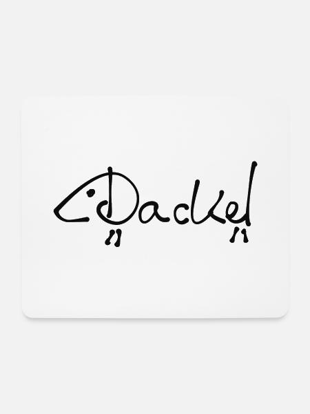 Dackel Schriftzug Picasso - Mousepad (Querformat) - Weiß