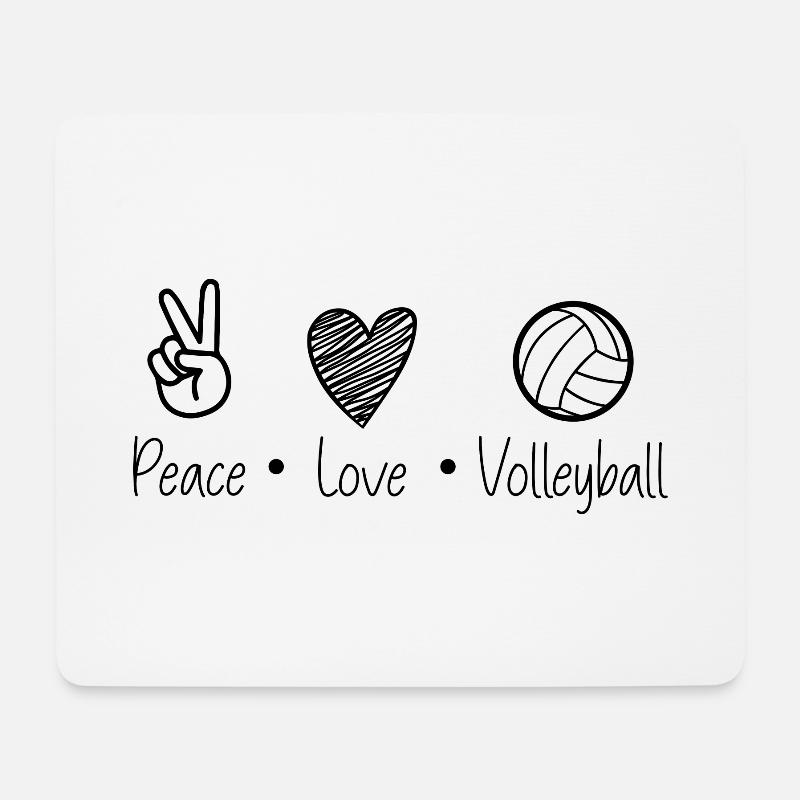 Volleyball - Mousepad (Querformat) - Weiß