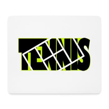 TENNIS-Neon-Raster-Overlay - Mousepad (Querformat) - Weiß - Vorne