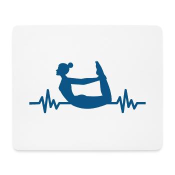 Heartbeat Gymnastique - Méditation Gymnastique Yoga - Tapis de souris (format paysage) - blanc - Devant
