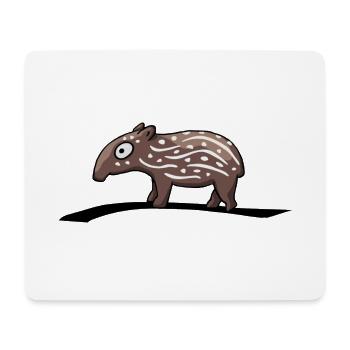 Tapir Baby Kind Tier Partnershirt Comic Geschenk - Mousepad (Querformat) - Weiß - Vorne