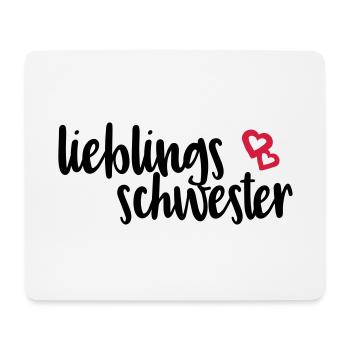 Lieblingsschwester Geschwisterliebe Geschenk - Mousepad (Querformat) - Weiß - Vorne