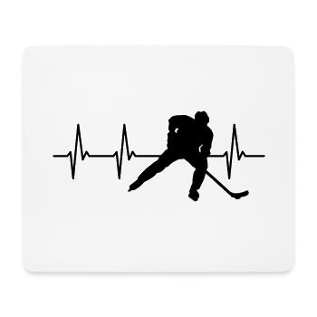 Heartbeat Hockey Heartbeat pulse - Mouse Pad (horizontal) - white - Front