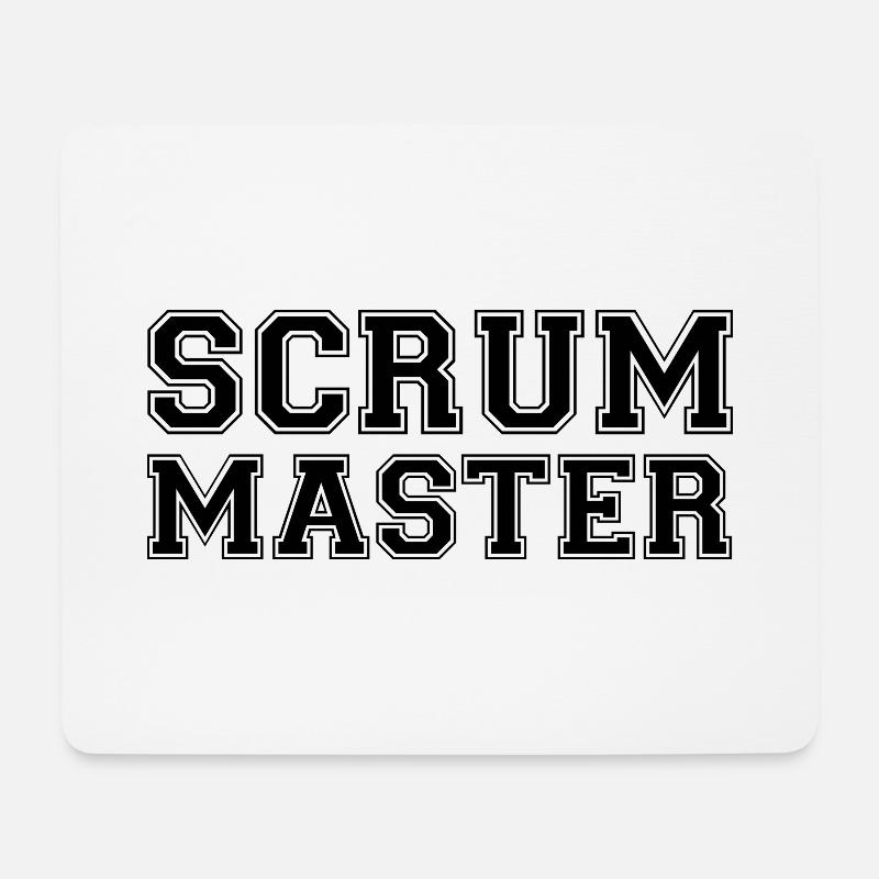 scrum master - Mousepad (Querformat) - Weiß