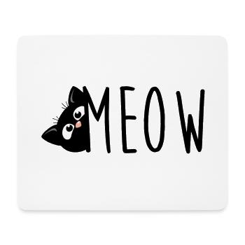 Chemise chat chat miaou - Tapis de souris (format paysage) - blanc - Devant