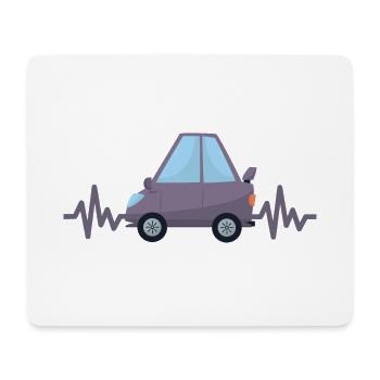 Auto - Wagen - Herzschlag - Autobus - Style - Mousepad (Querformat) - Weiß - Vorne