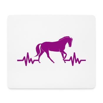 Heartbeat - Étalon Cheval Jument Ross Equestrian - Tapis de souris (format paysage) - blanc - Devant