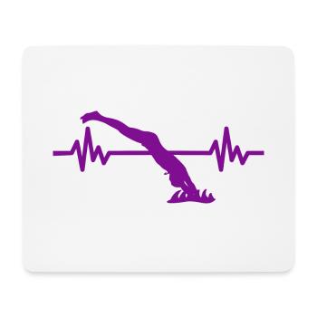 Heartbeat Swimmer - Diver Water Sports Athlete - Mouse Pad (horizontal) - white - Front