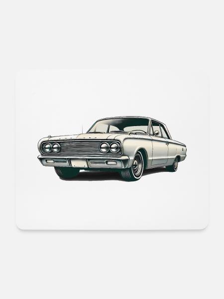 Oldtimer Vintage Design T-Shirt - Mousepad (Querformat) - Weiß